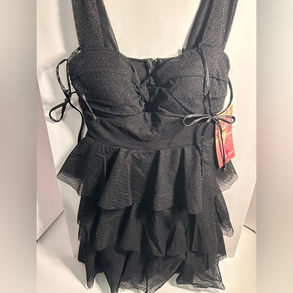 Emerald Sundae Sparkling Black Dress